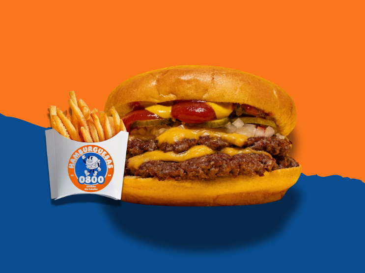 Cuarto de Libra SIMPLE (con papas)