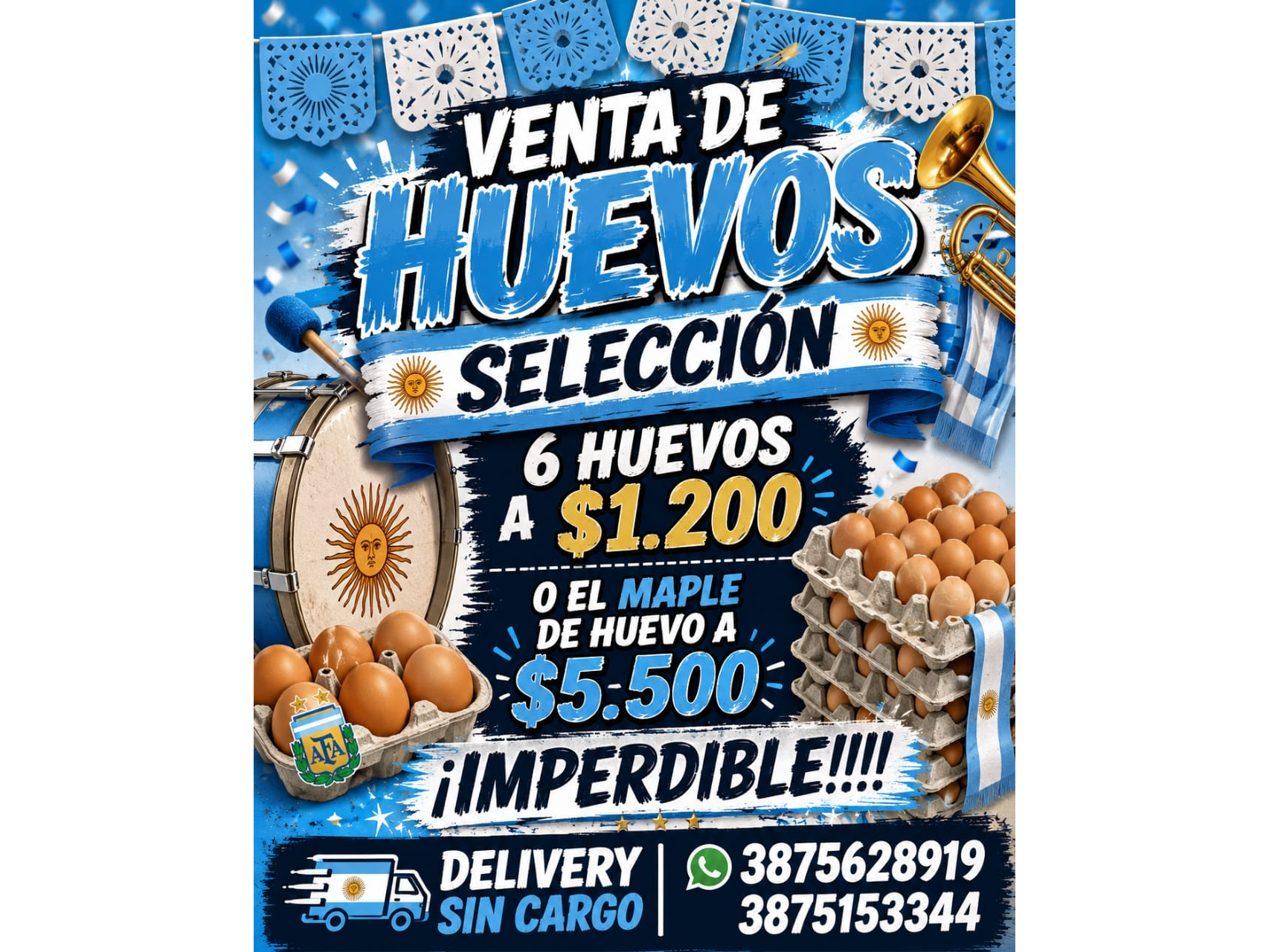 Maples de huevos selección