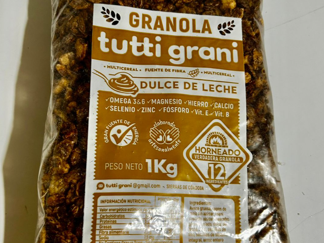 Granola con dulce de leche