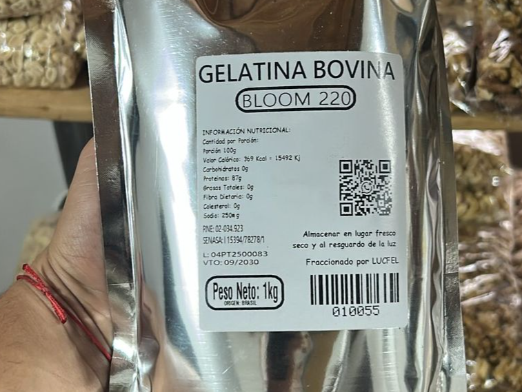 Gelatina sin sabor