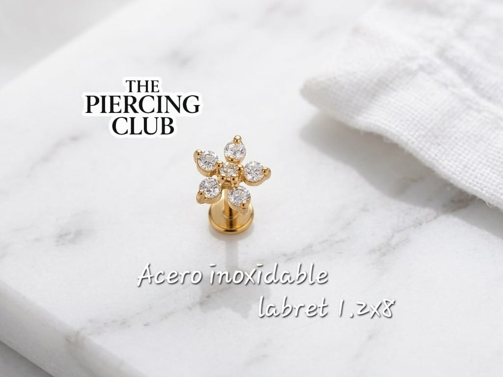 Labret diseño en flor de 5 P NUEVO INGRESO