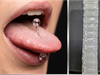 Piercing de lengua siliconado transparente