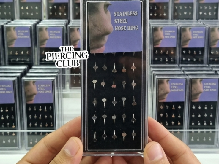 Piercing nariz argolla con diseño Corazón