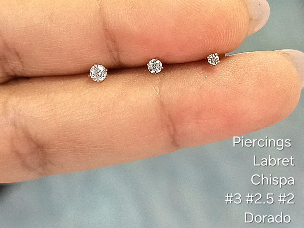 Labret Chispa dorado