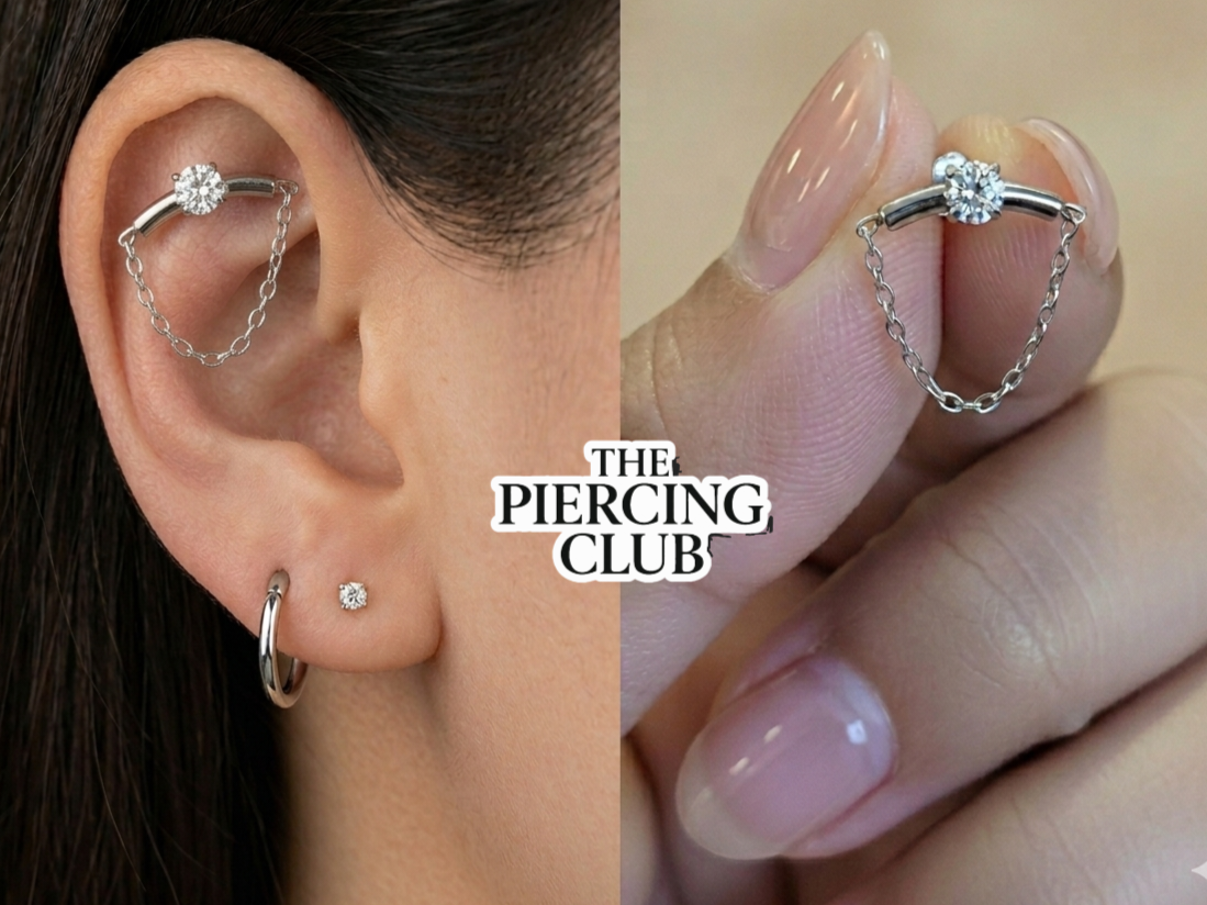 Piercing para el Helix oculto o Flat