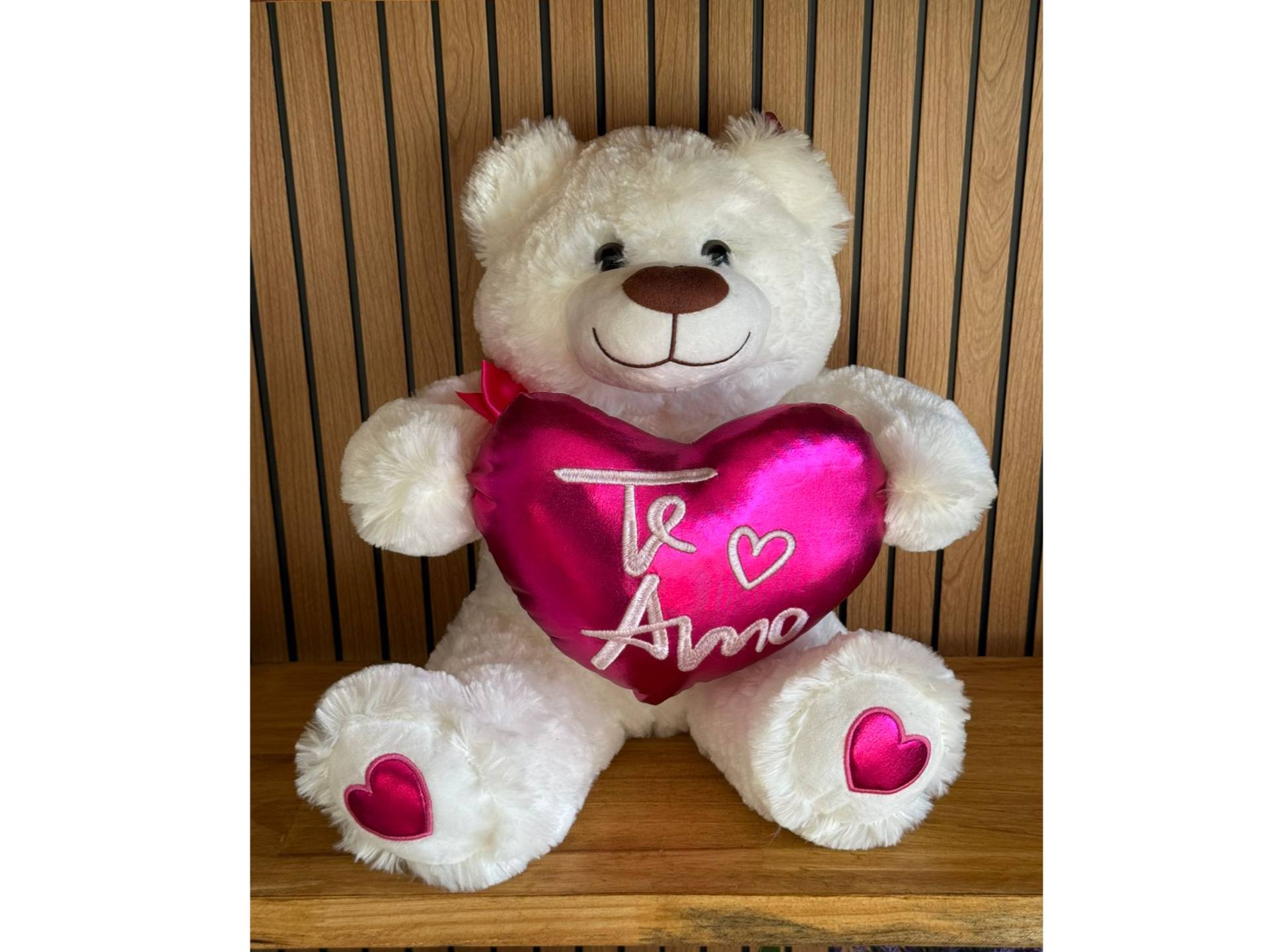 Oso blanco "Te amo" 💞