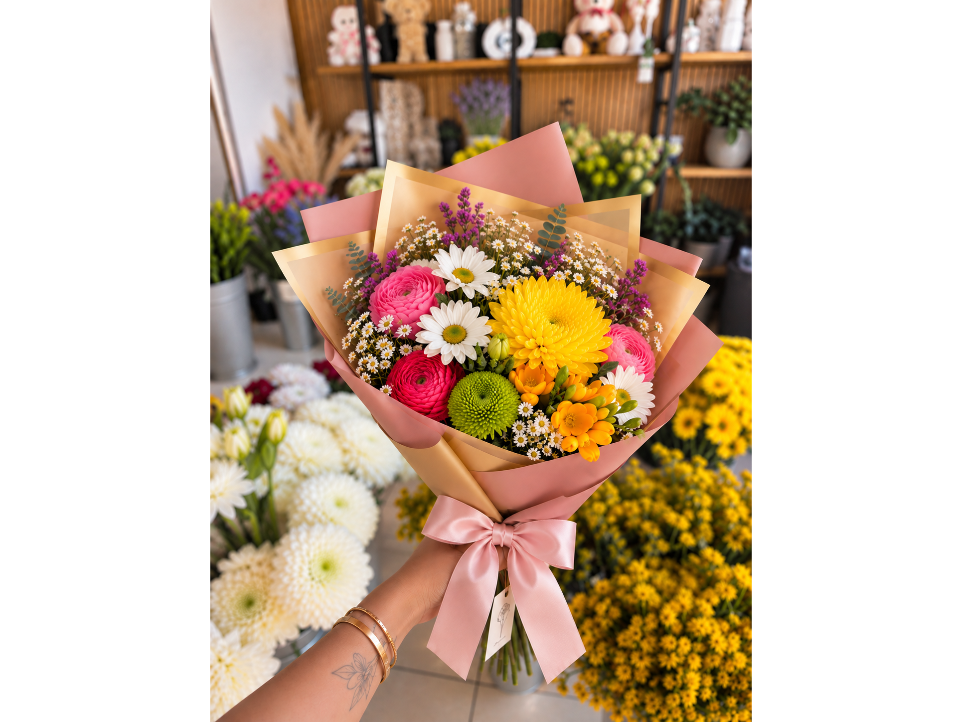 Ramo multicolor papel coreano 💐