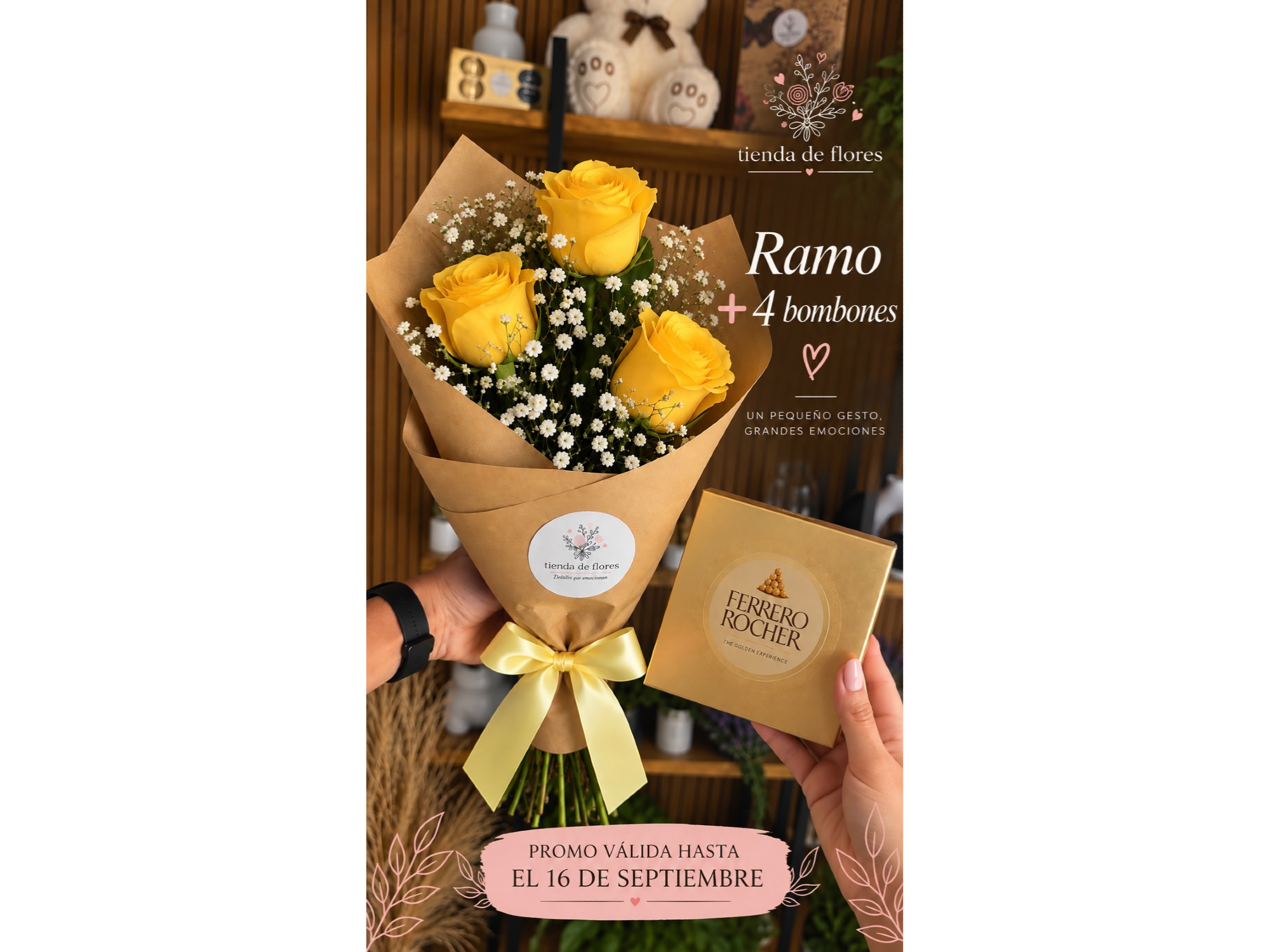 Promo Rosas + bombones 💛🍫