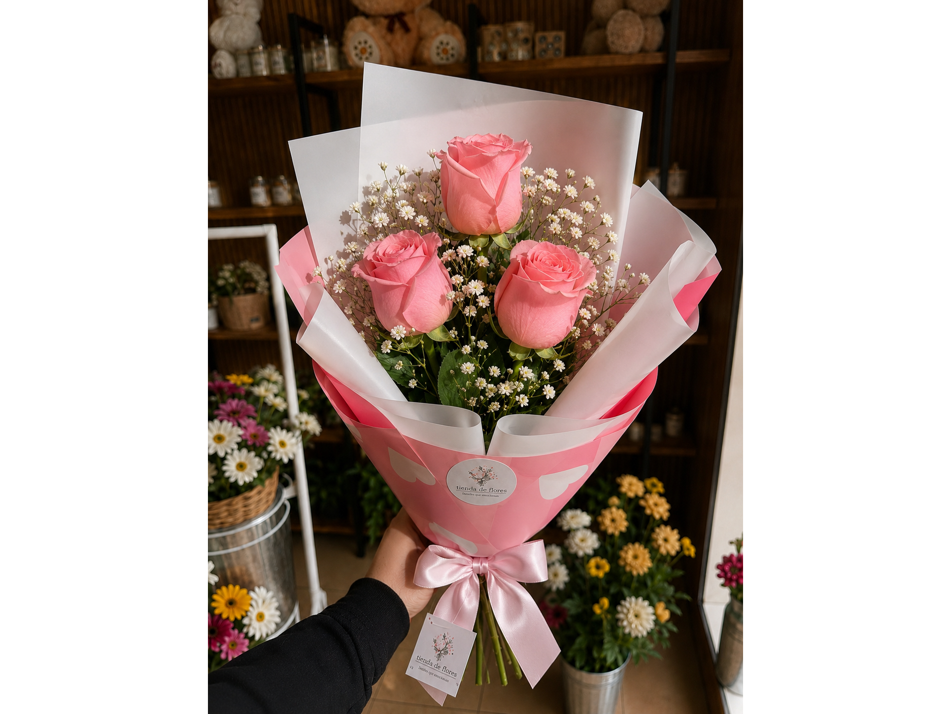 Ramo rosas rosadas 🌷