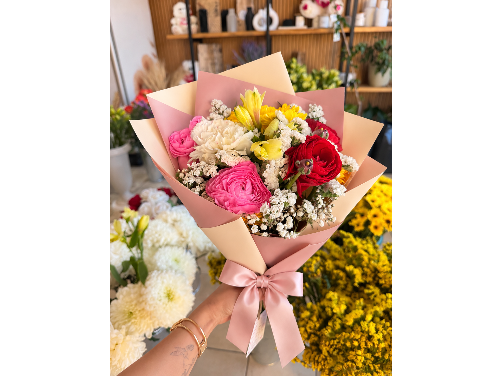 Ramo multicolor papel coreano 🌸