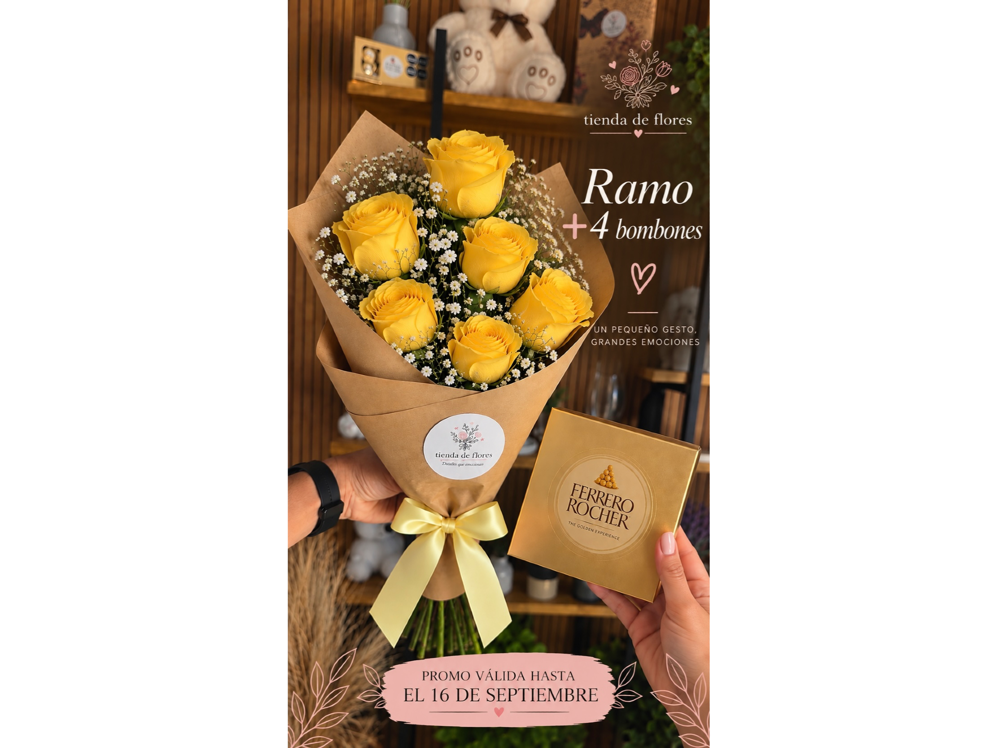 Promo Rosas + bombones 💛🍫