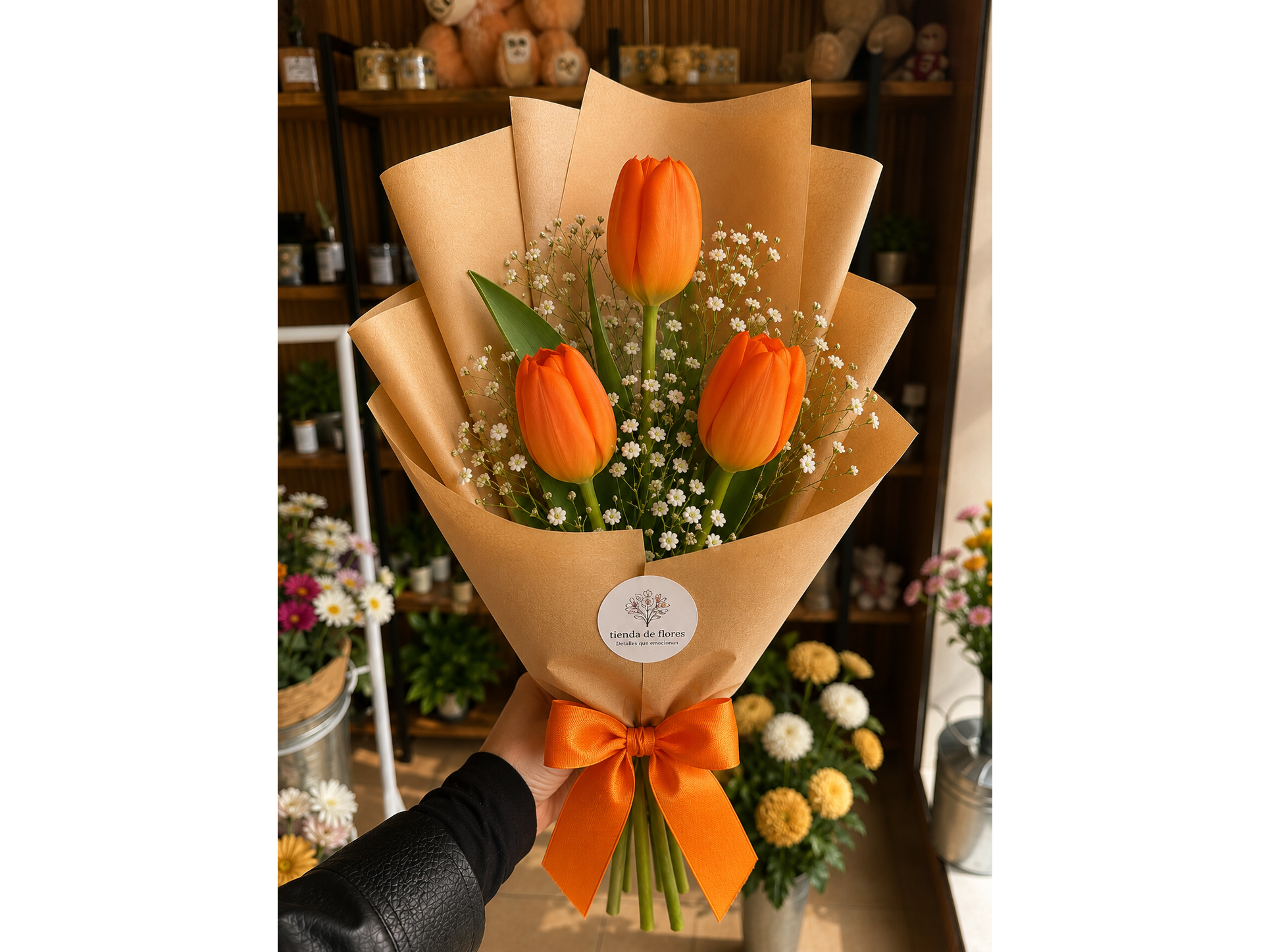 Ramo tulipanes naranjas 🌷