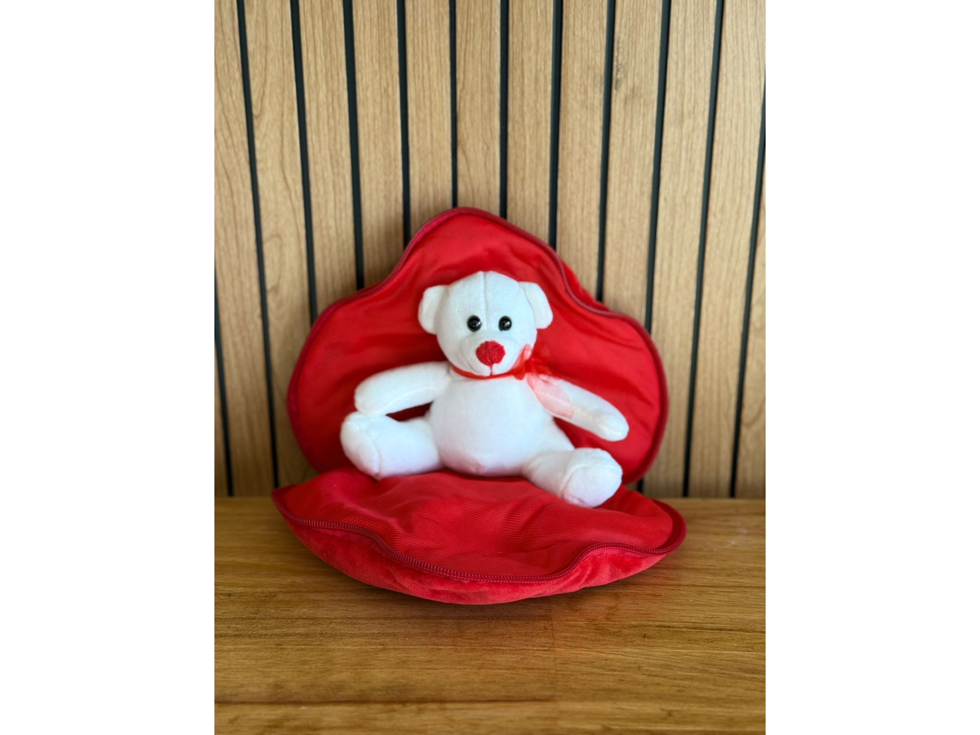 Corazón rojo "Te amo" con osito ♥️