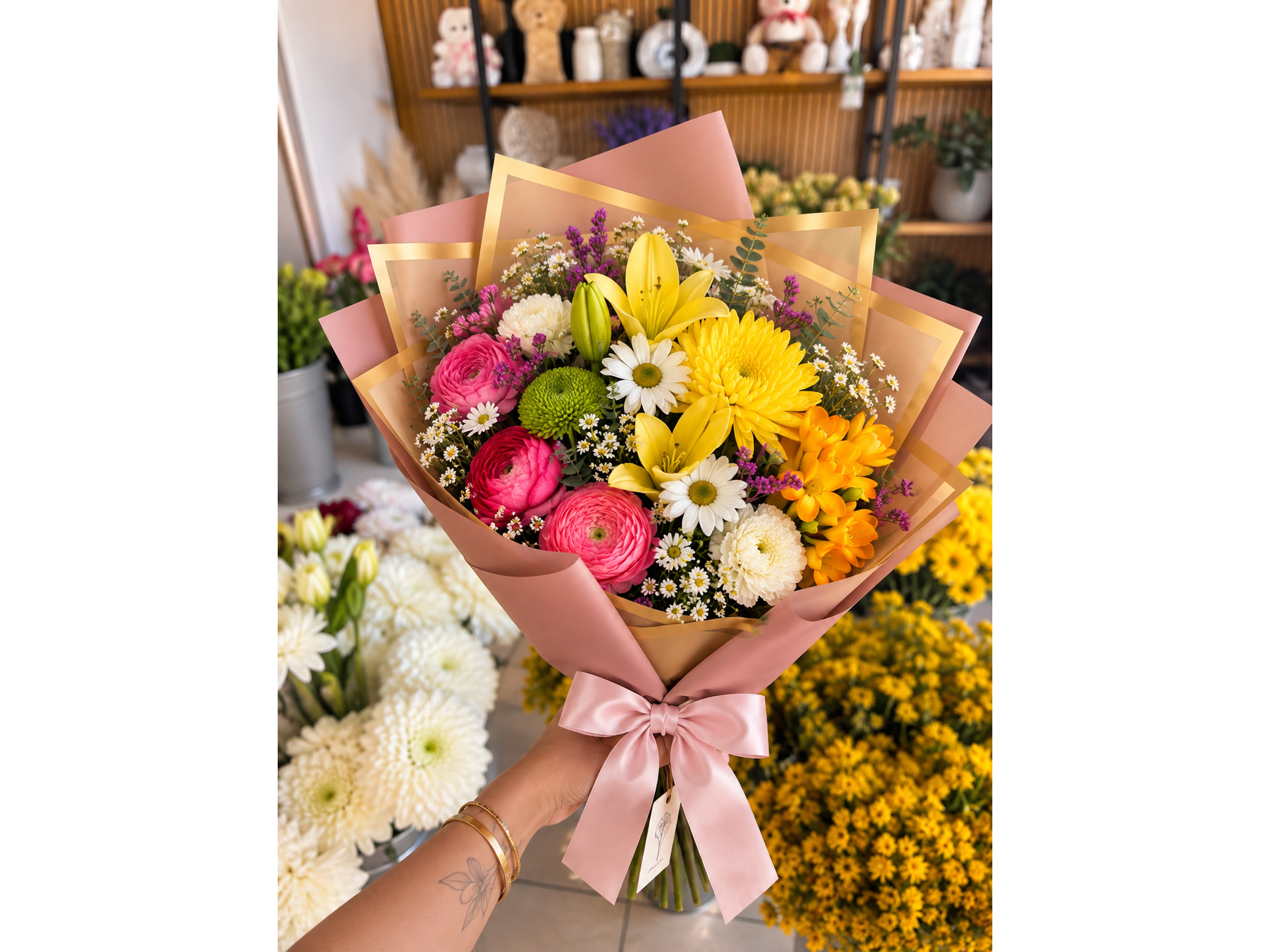 Ramo multicolor papel coreano 💐