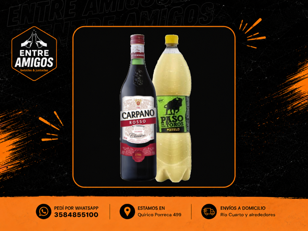 1 CARPANO ROSSO + 1 PASO DE LOS TOROS 1,5L