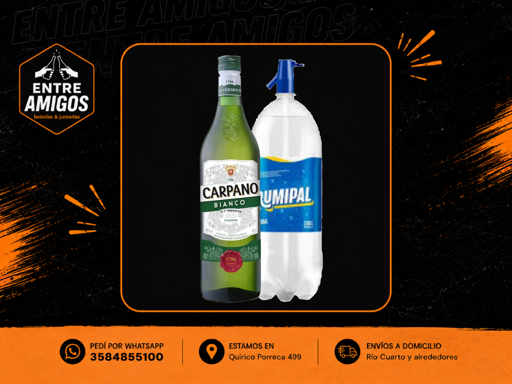 1 CARPANO BIANCO + 1 SODA RUMIPAL 2L