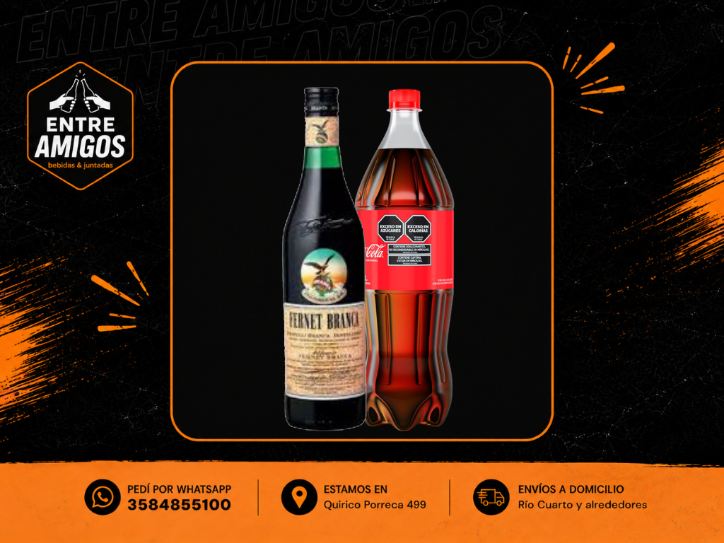 1 FERNET 750CM + 1 COCA 1,5L