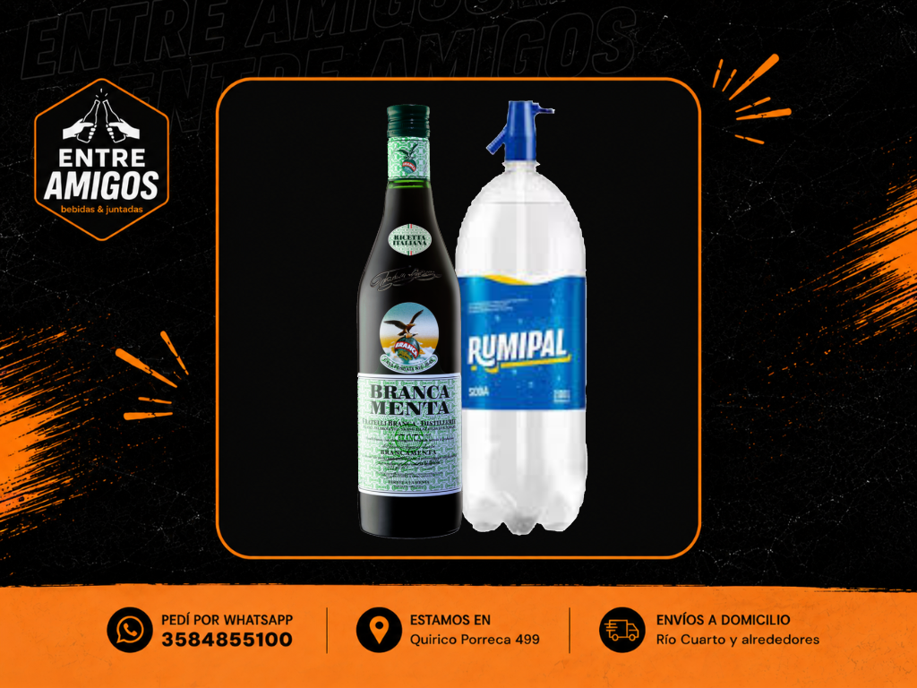 1 BRANCA MENTA + 1 SODA RUMIPAL