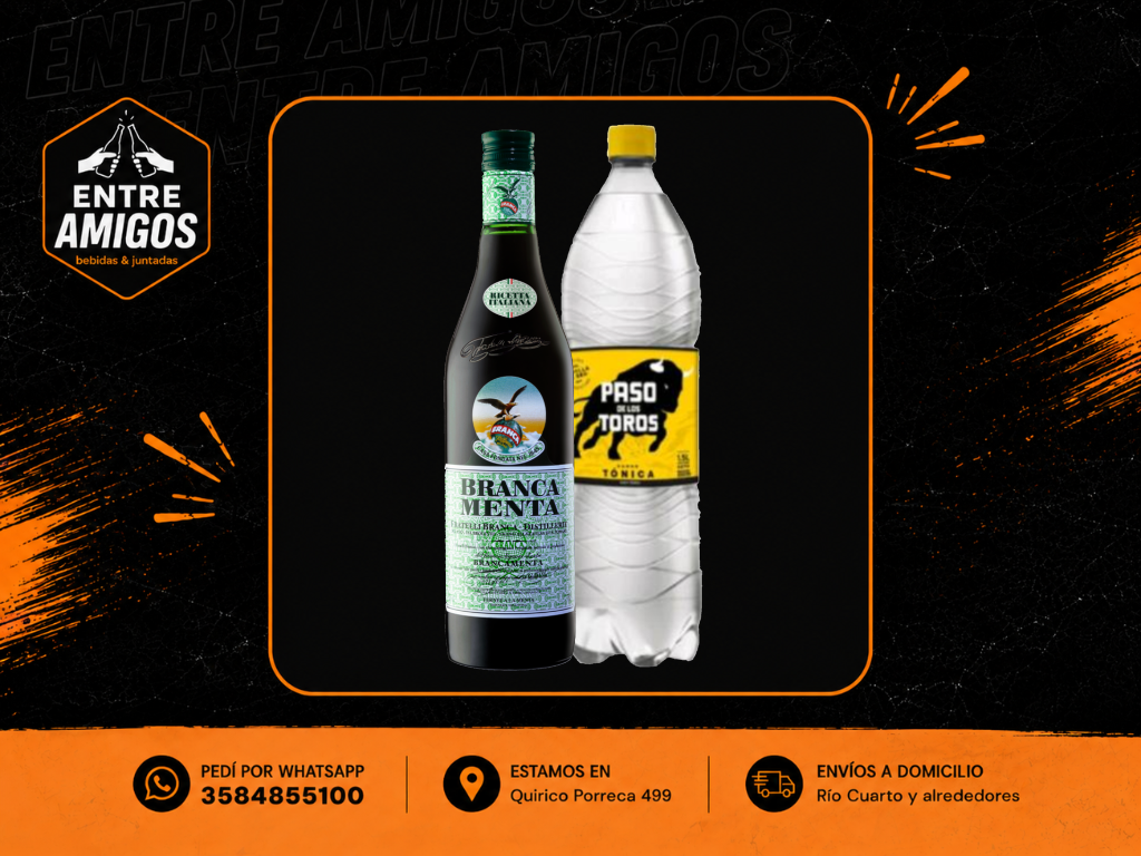 1 BRANCA MENTA + 1 PASO DE LOS TOROS TONICA 1,5L