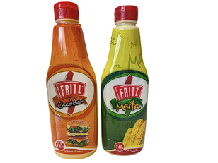 SALSA FRITZ SABORES : MAIZ, CHEDDAR 740GR