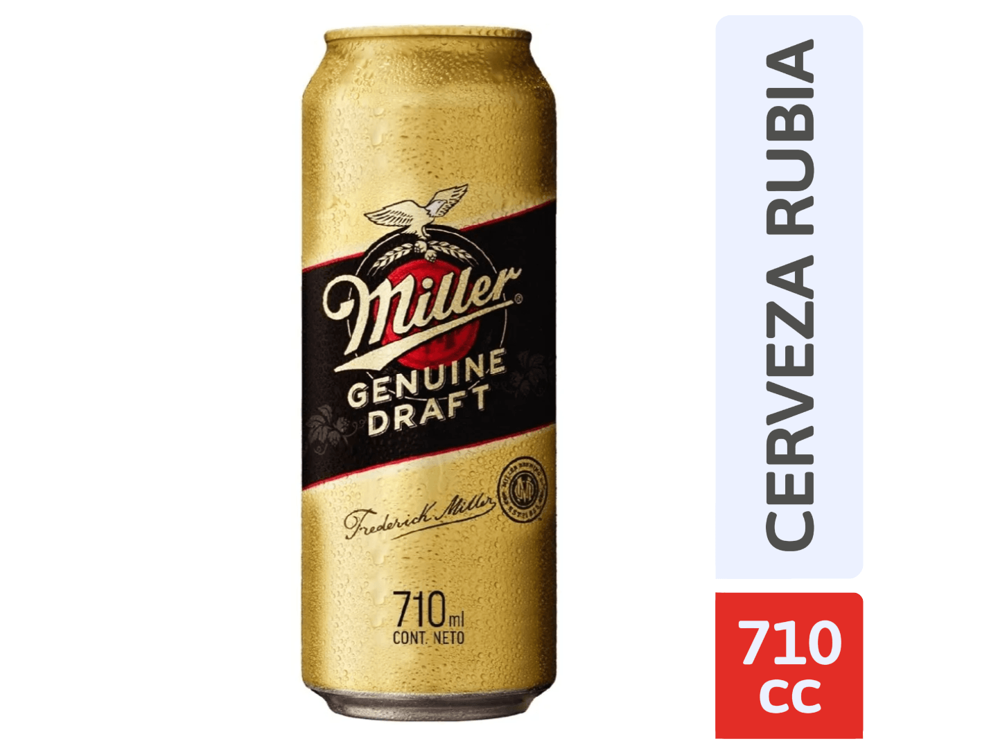 Cerveza rubia Miller 710