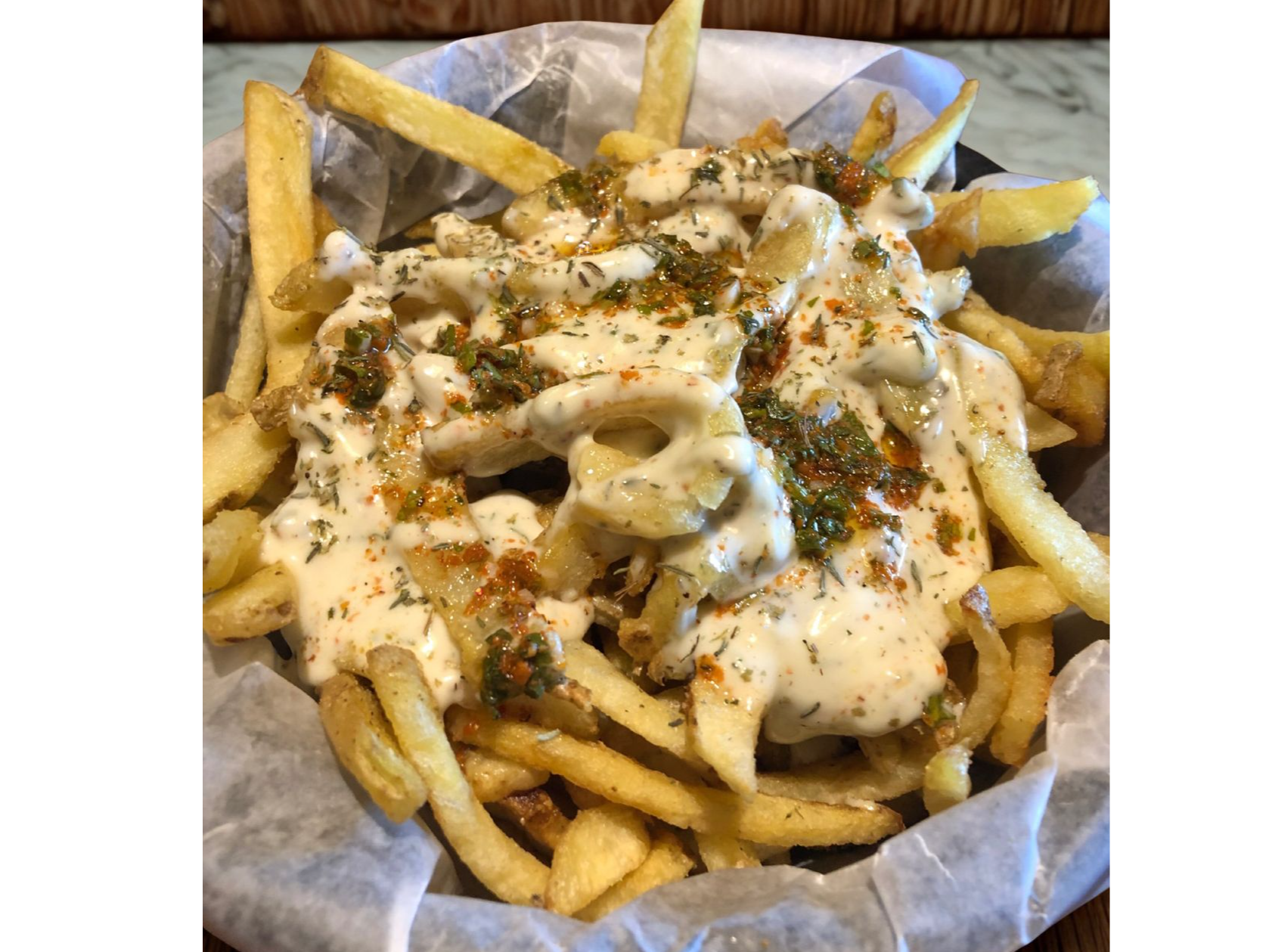 Papas ,chimi ,mayo