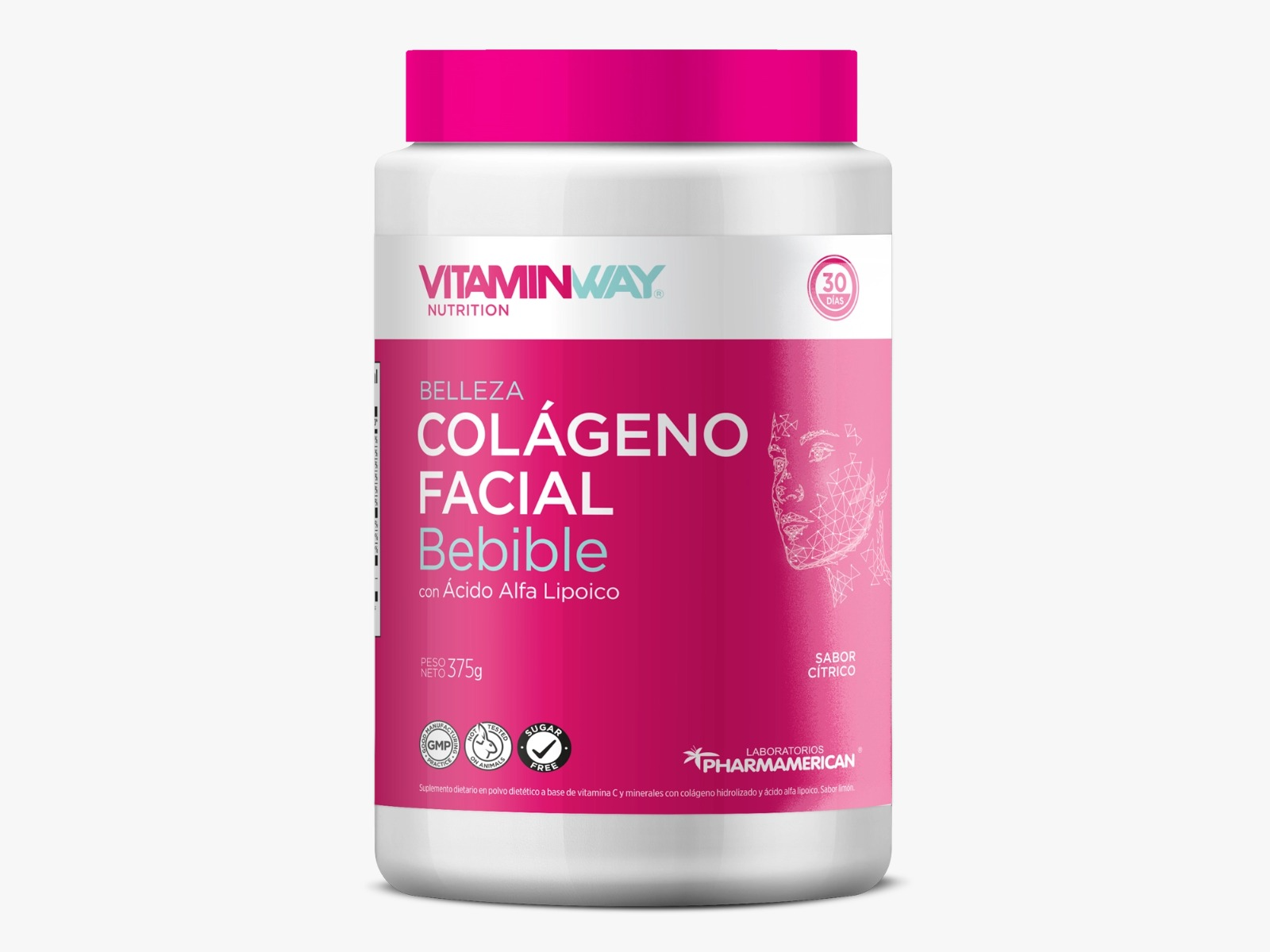 Colageno facial bebible sabor citrico 375 gr