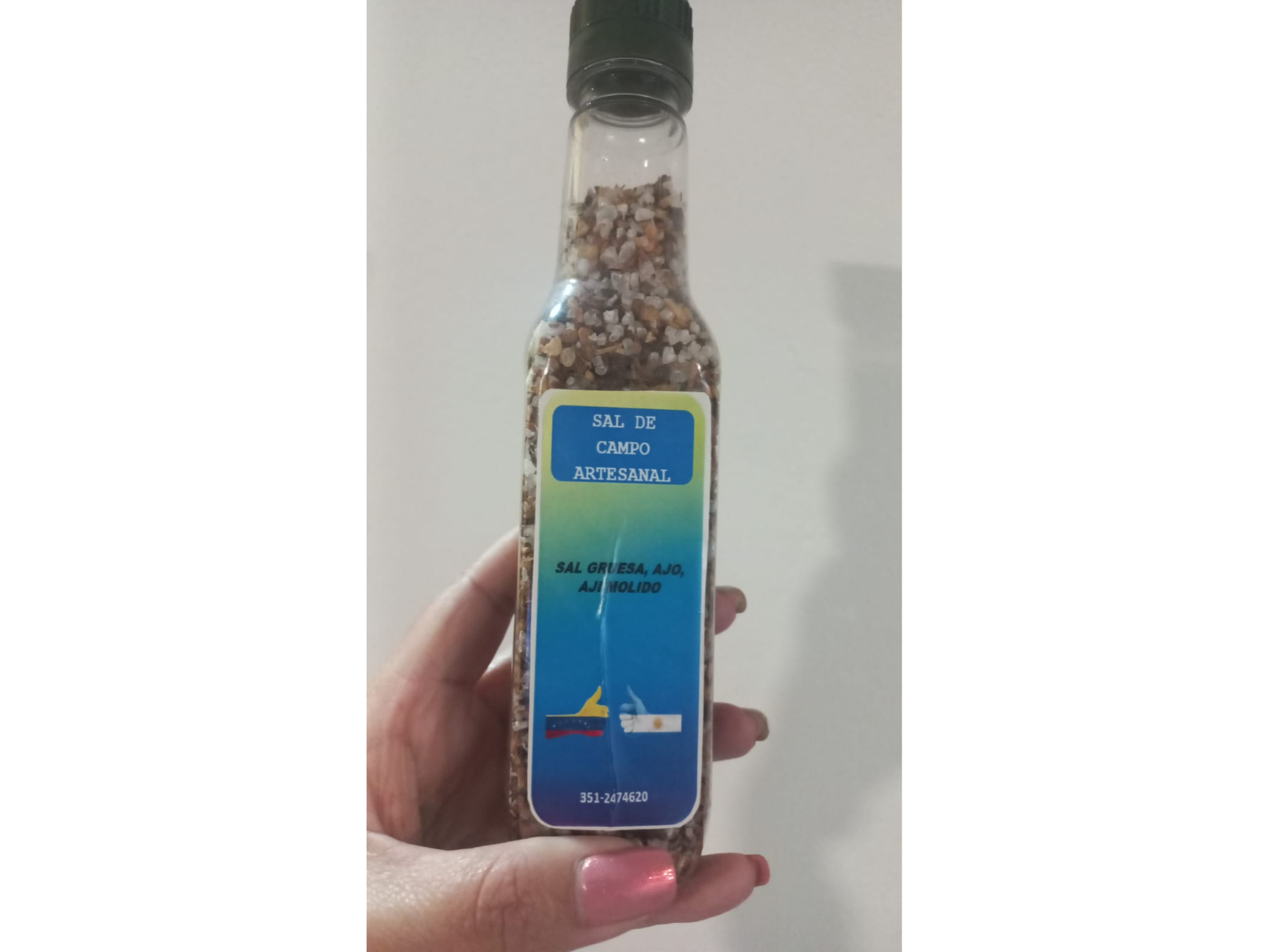 Sal gruesa (Ajo y ají molido)