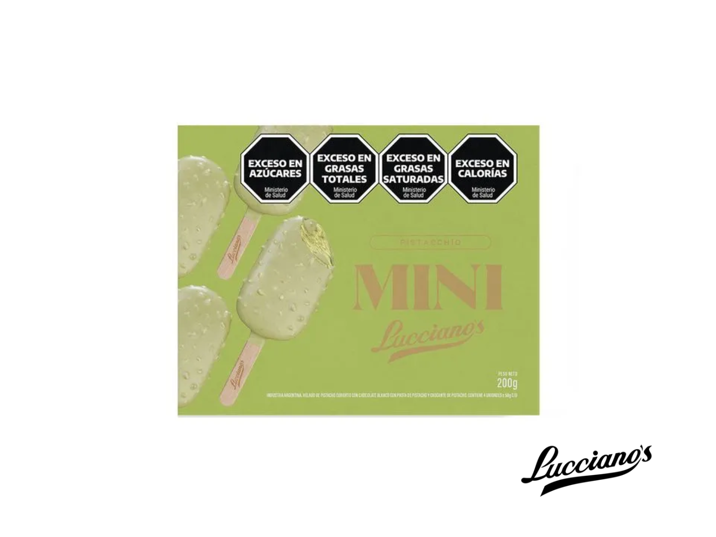 Mini Paletas Lucciano's Pistacchio x4
