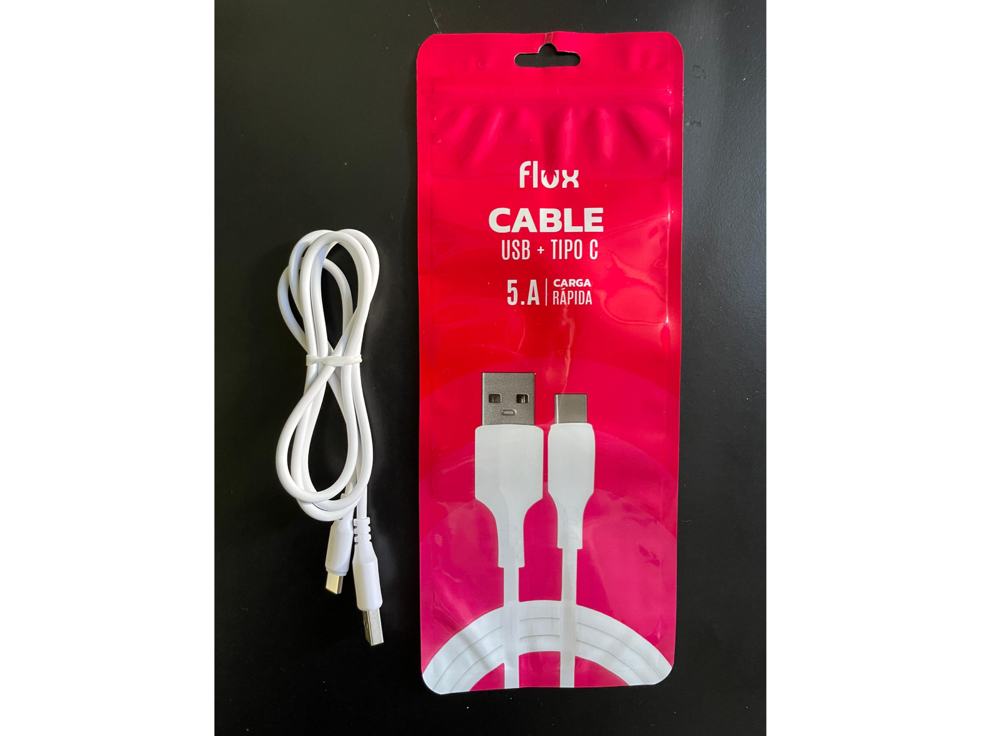 CABLE FLUX TIPO C BOLSITA ROJA