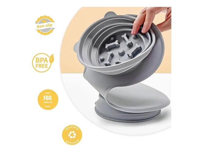 PLATO SILICONA 2 EN 1 PARA MASCOTA