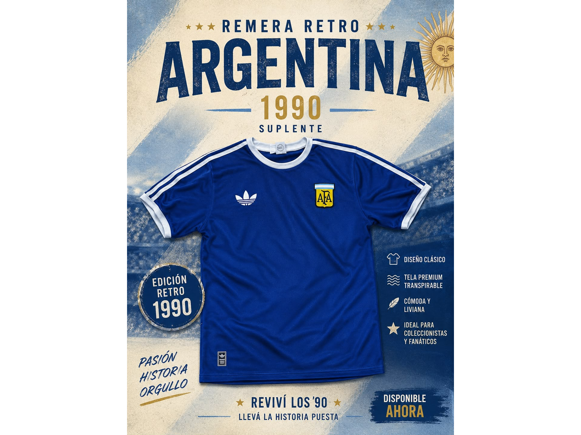 CAMISETA RETRO ARGENTINA 1990