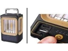 LAMPARA SOLAR CON CARGADOR PORTATIL Y REGULADOR DE LUZ
