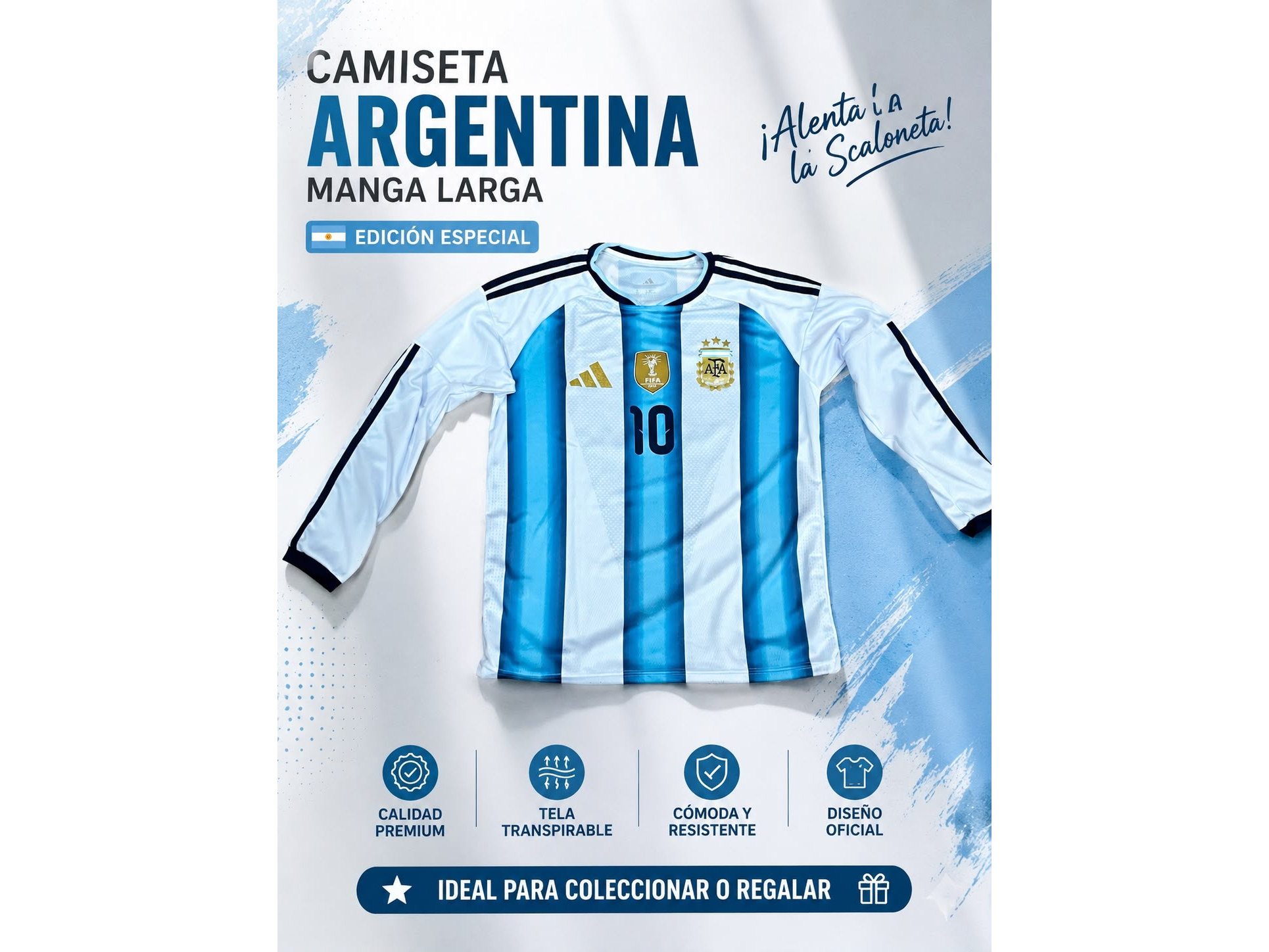 CAMISETA ARGENTINA MANGA LARGA