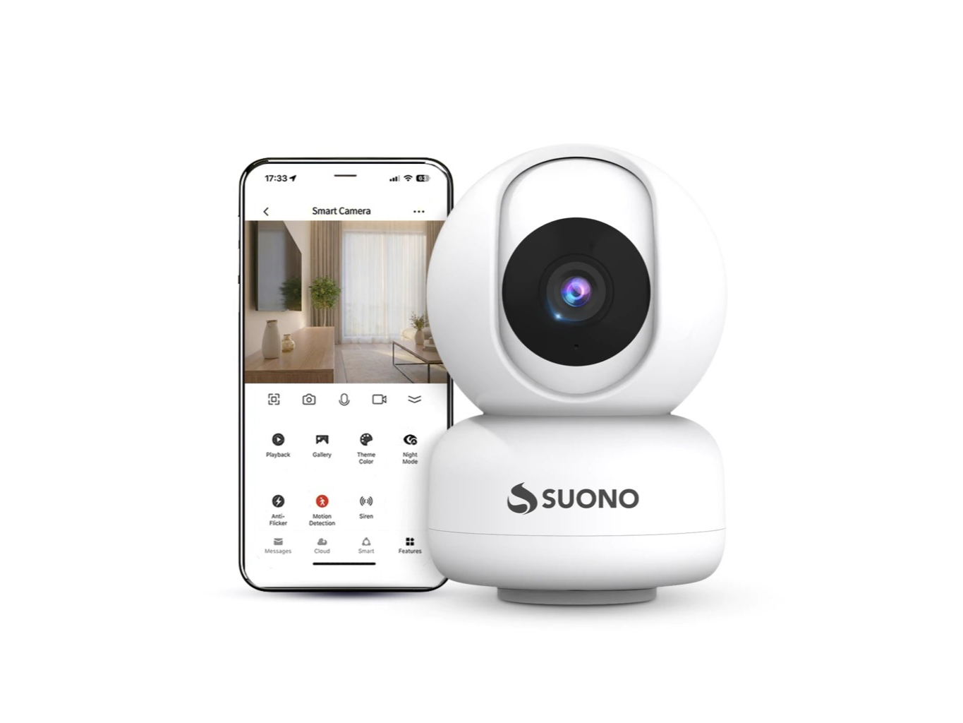 CAMARA DE SEGURIDAD SMART WIFI INTERIOR SUONO HD