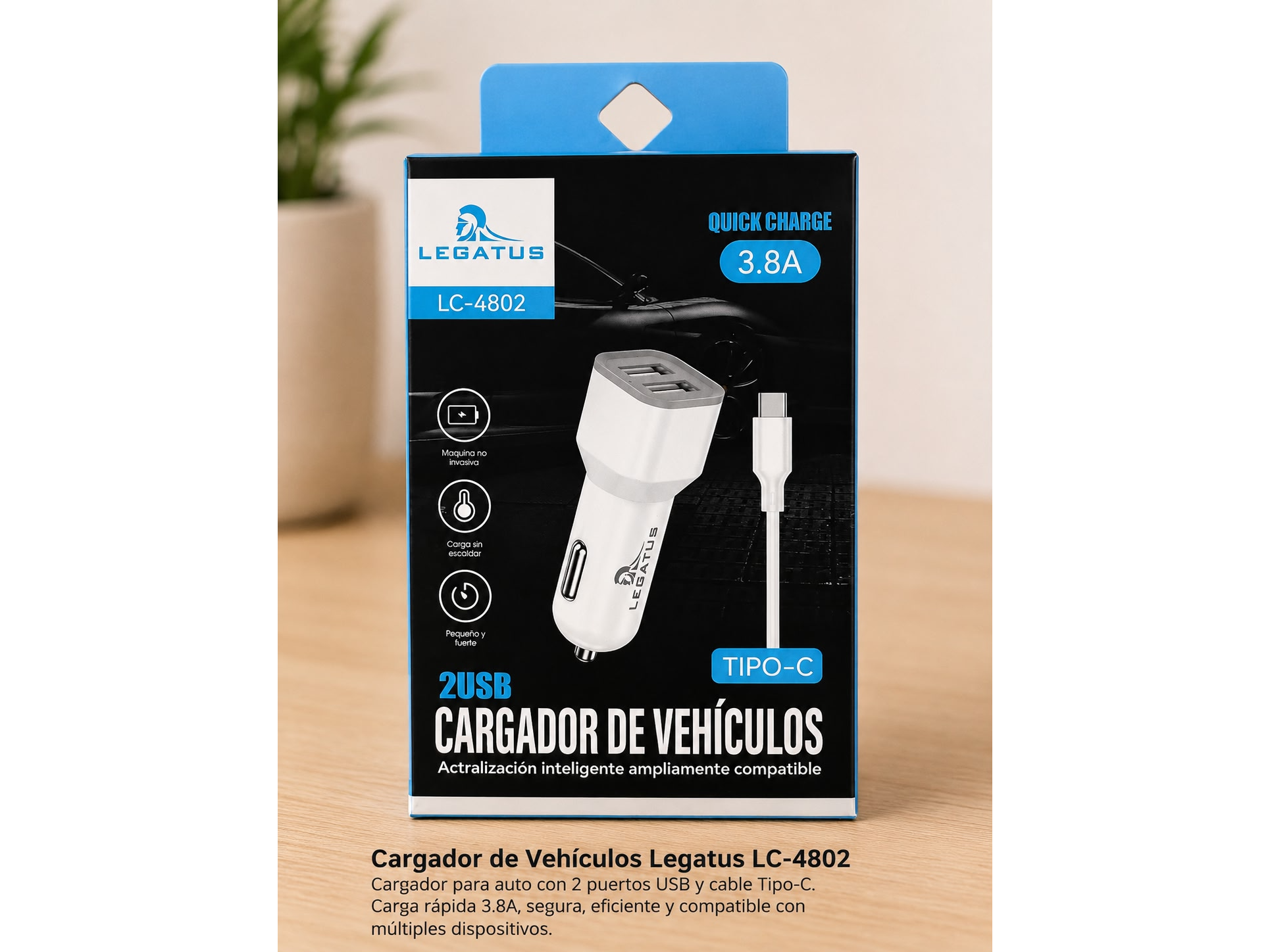CARGADOR DE AUTO LEGATUS