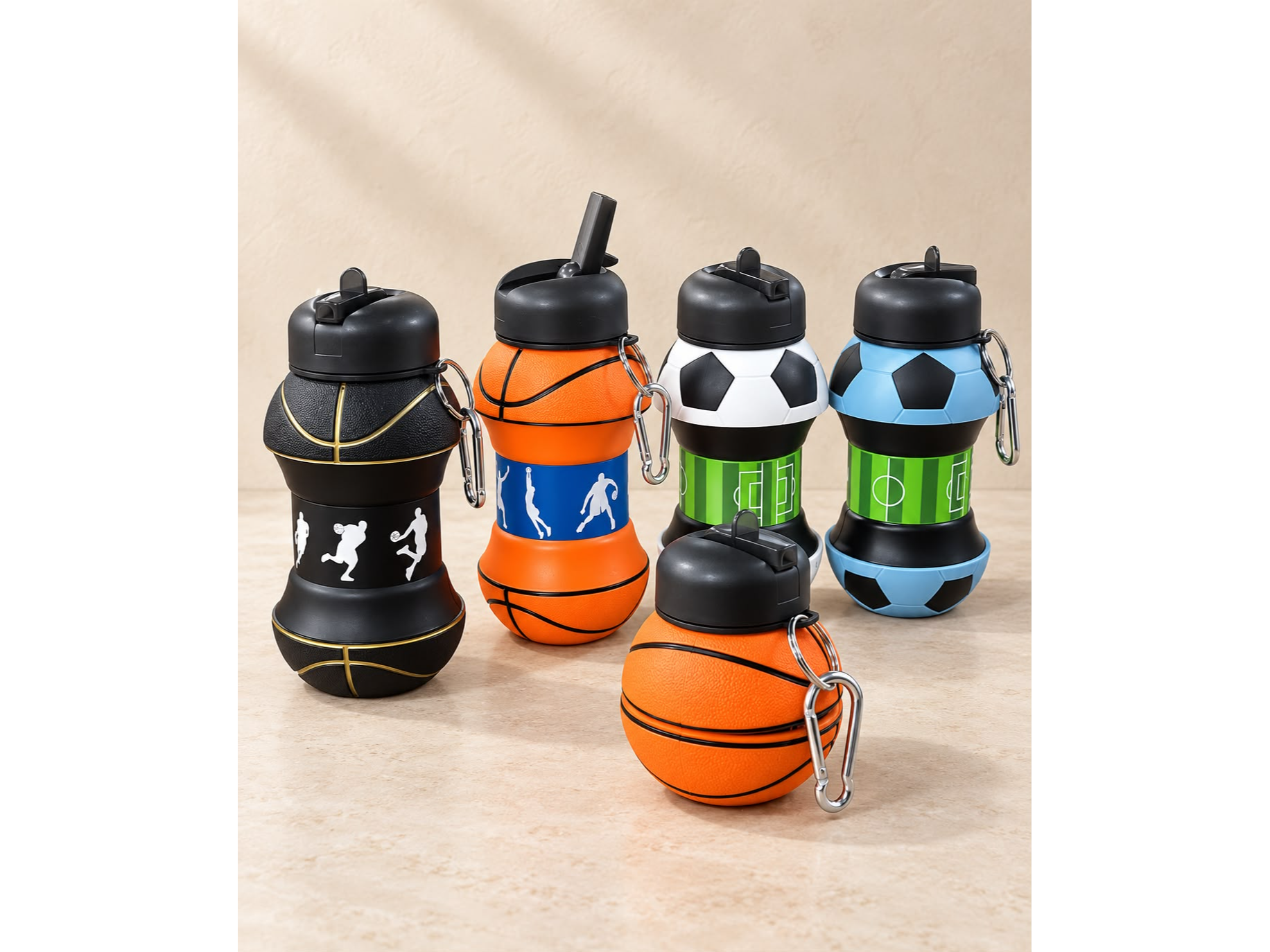 BOTELLA INFANTIL PLEGABLE PELOTA
