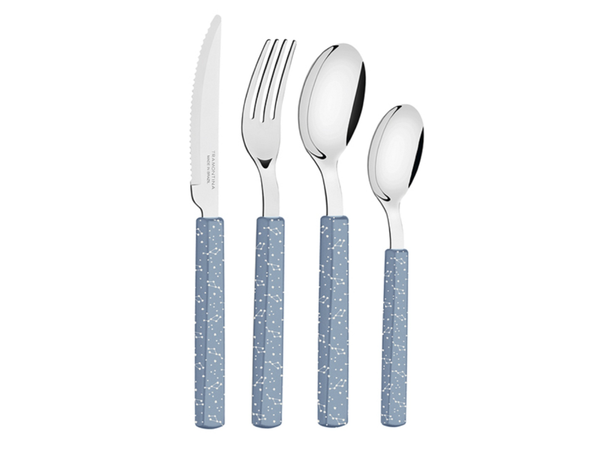 SET DE CUBIERTOS 24 PIEZAS MANGO BRILLOS - VARIOS COLORES