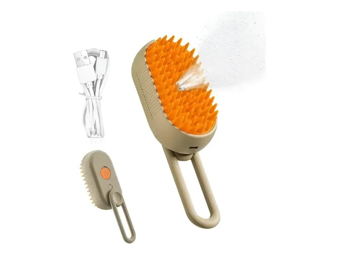 CEPILLO CON SPRAY PARA MASCOTAS