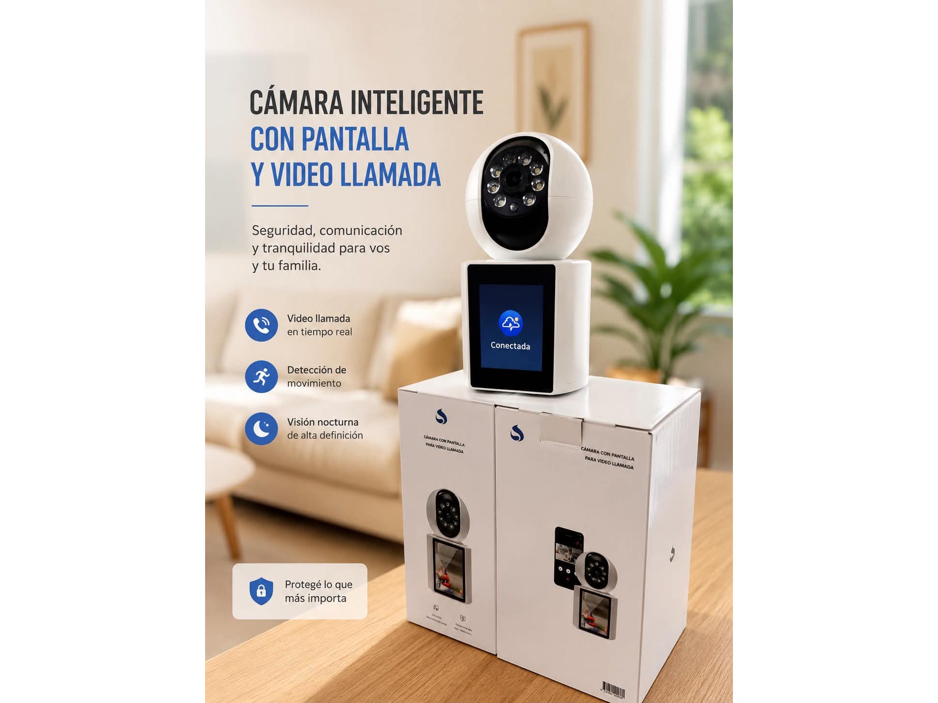 CAMARA CON PANTALLA Y VIDEOLLAMADA