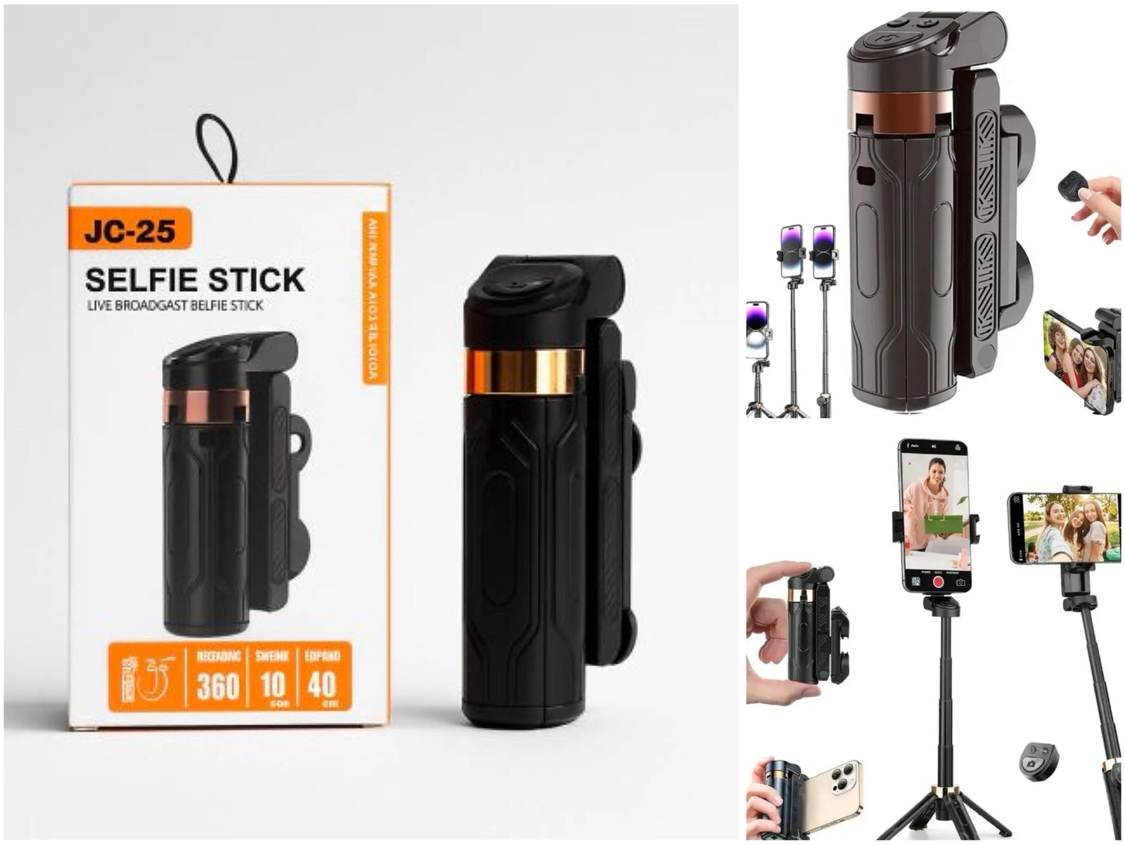 MINI PALO SELFIE STICK CON TRIPODE