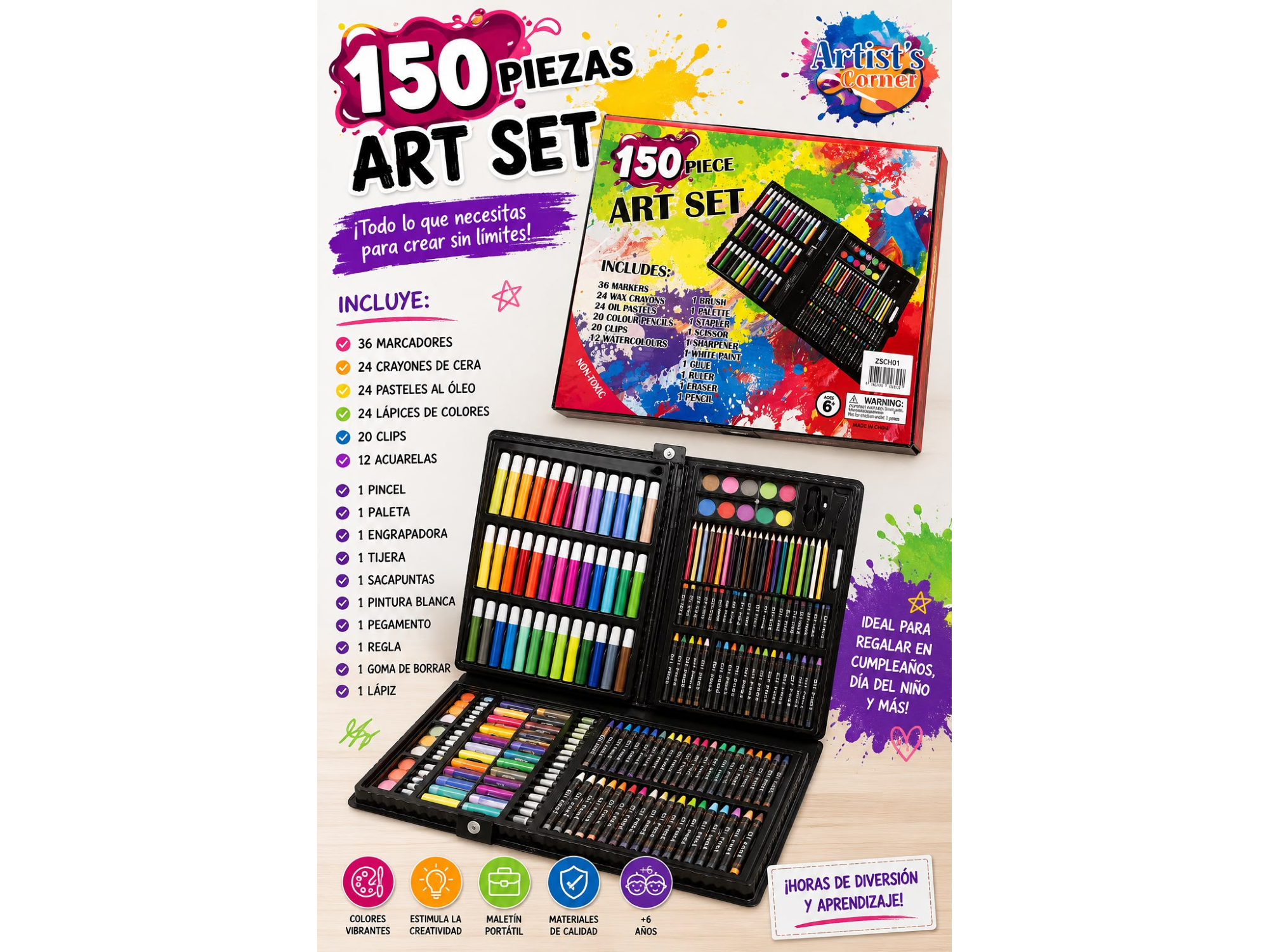 Set de Arte 150 Piezas