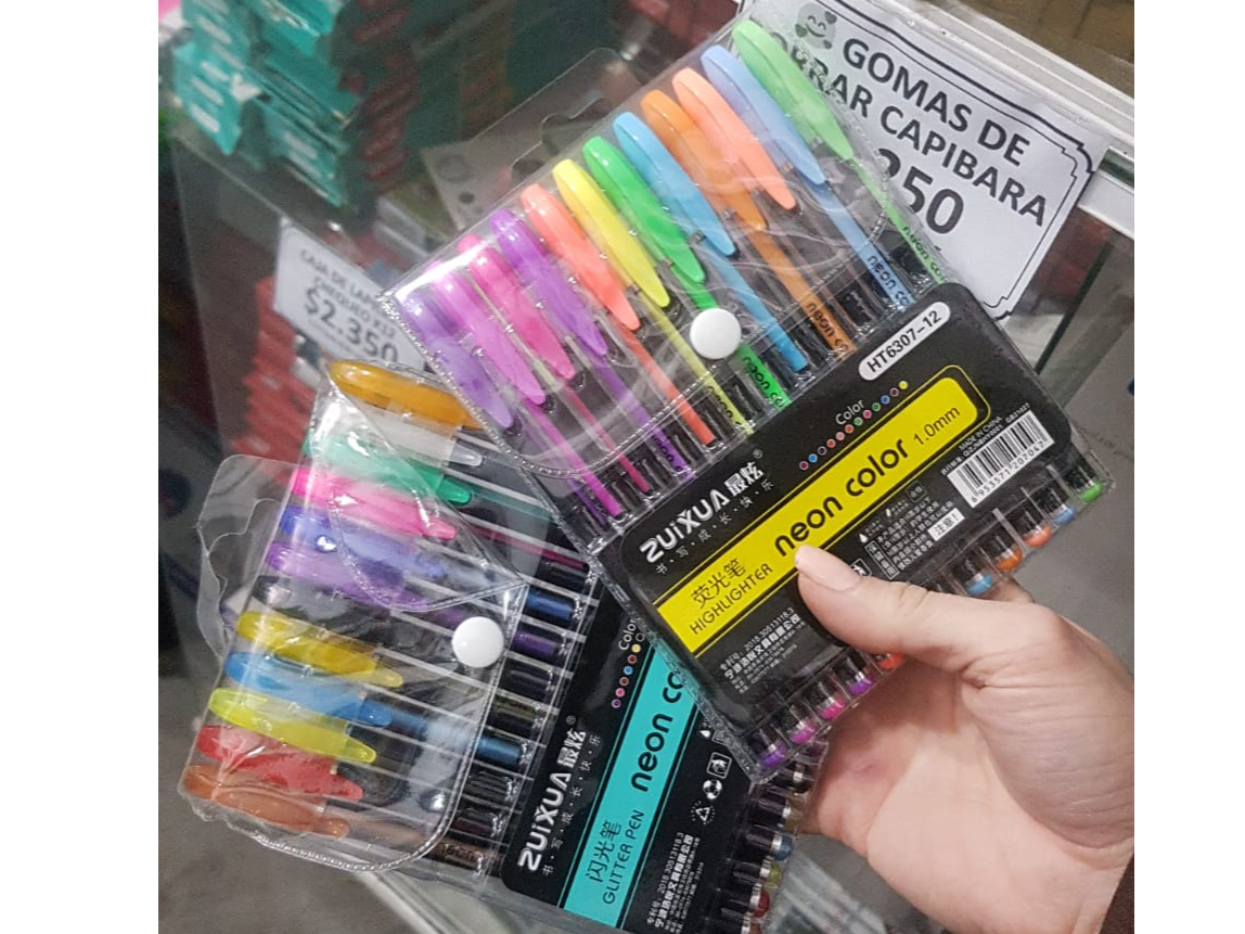 LAPICERAS NEON COLOR X12
