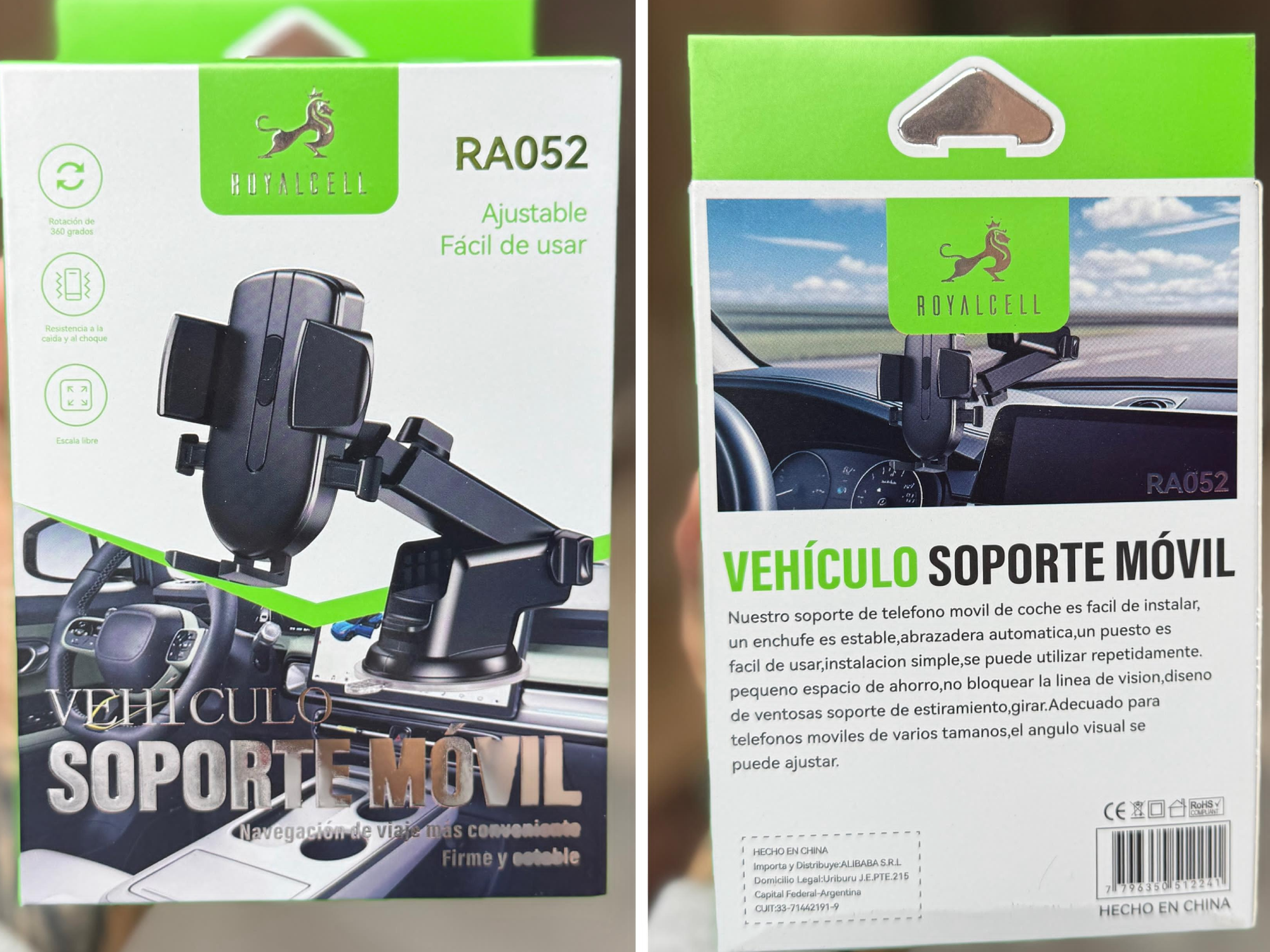 SOPORTE AUTO ROYALCELL RA052