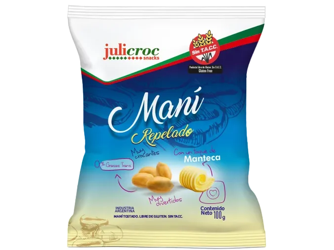 MANI PELADO SIN SAL JULICROC