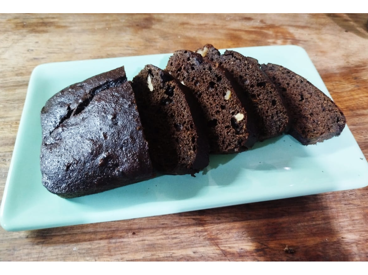 BUDIN ALGARROBA Y BANANA