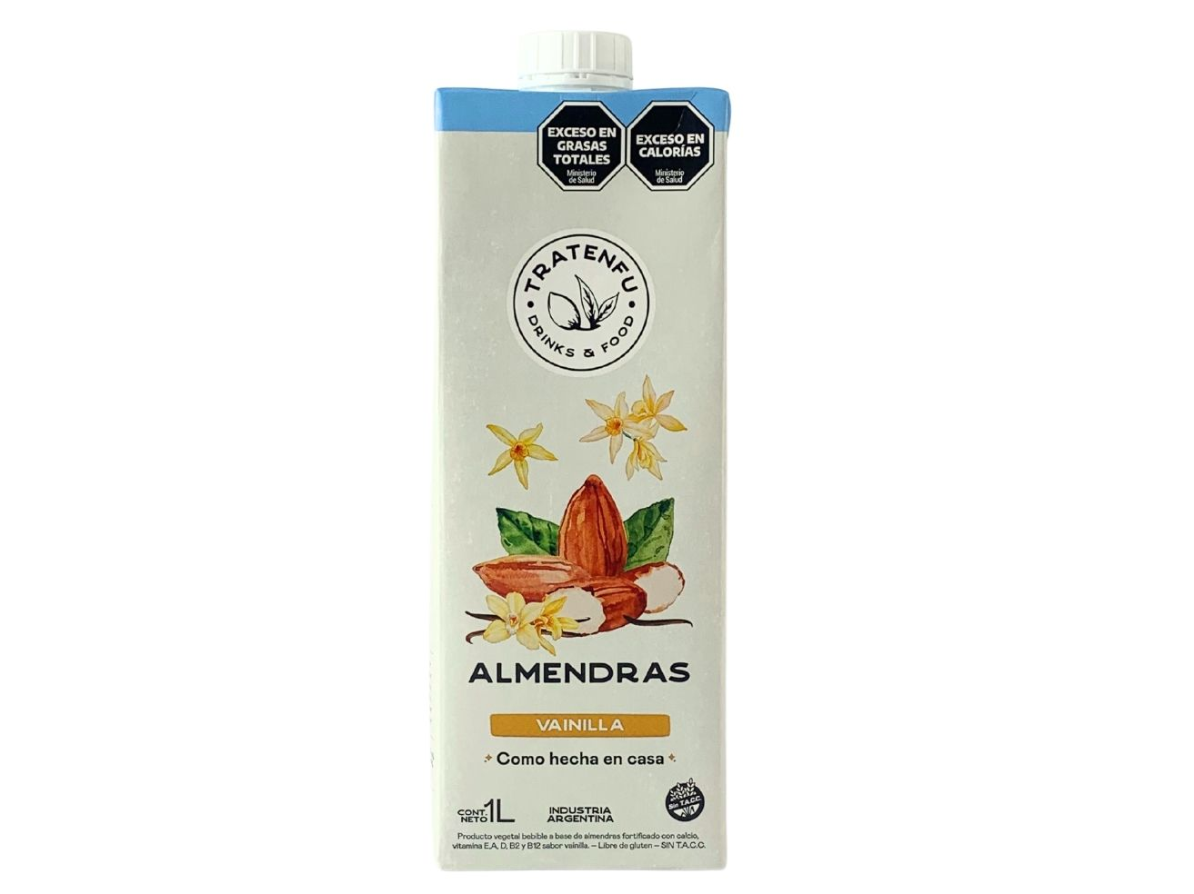 LECHE DE ALMENDRAS SABOR VAINILLA TRATENFU SIN AZUCAR