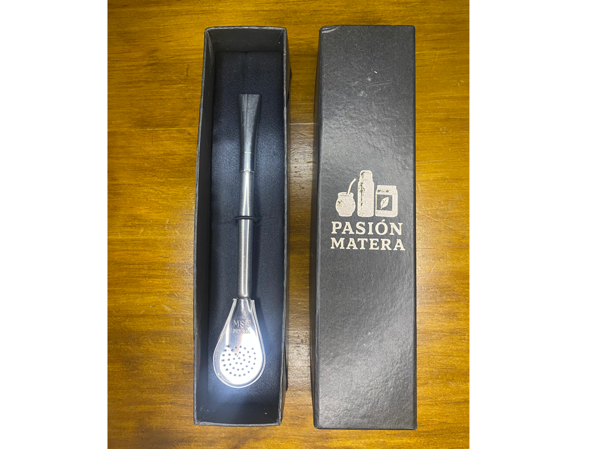 Bombilla acero inoxidable modelo recta