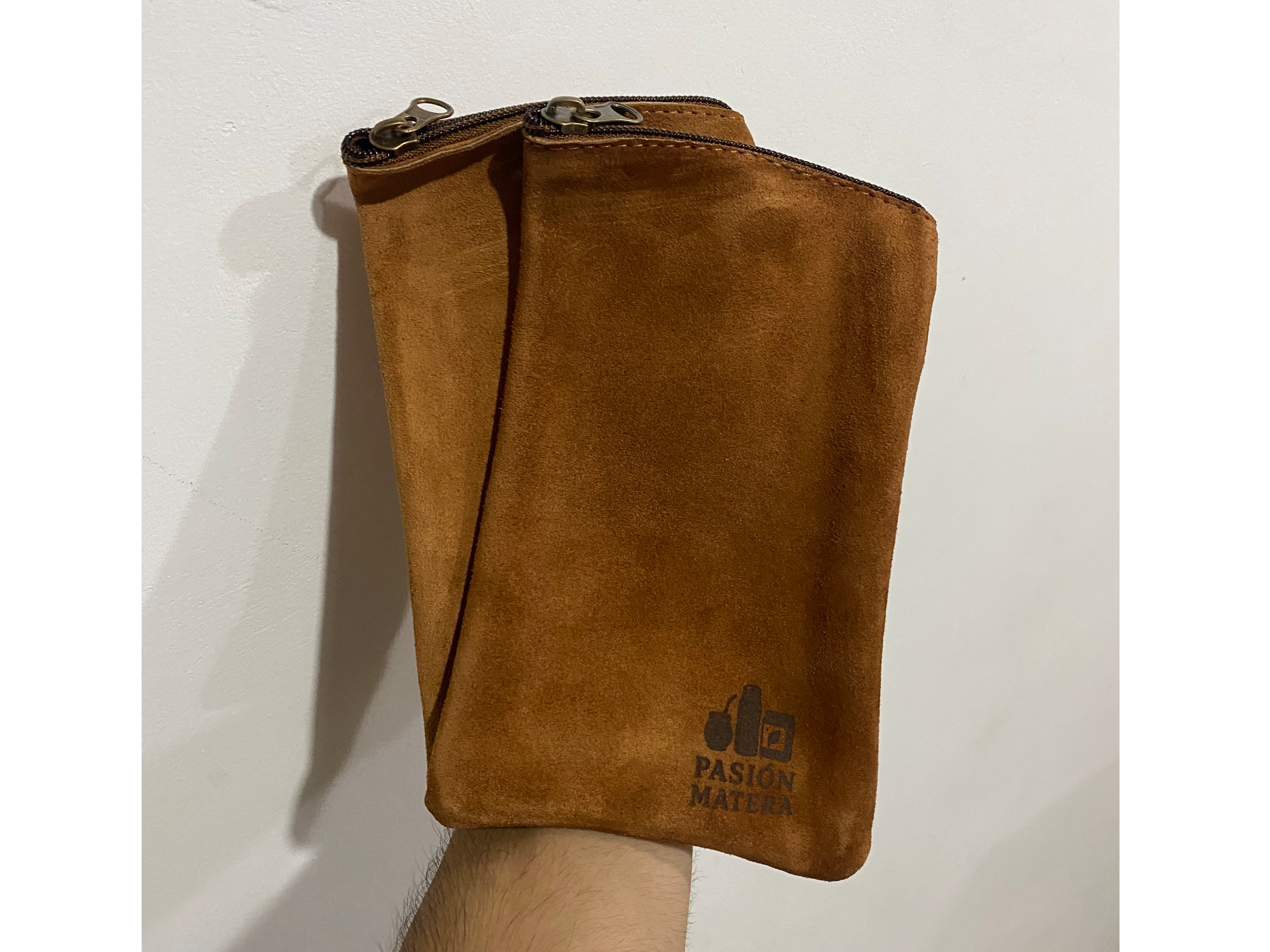 Yerbero de cuero gamuzado suela 1/4