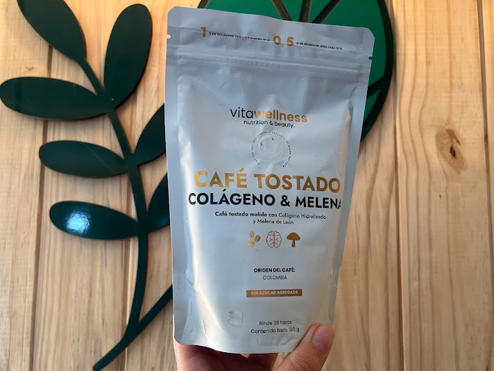 Café Tostado con Colágeno y Melena de León VitaWellness x 180 gr